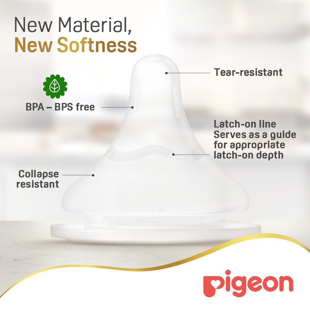 Pigeon Softouch WideNeck Plastic Feeding Bottle 3m+ 240ml